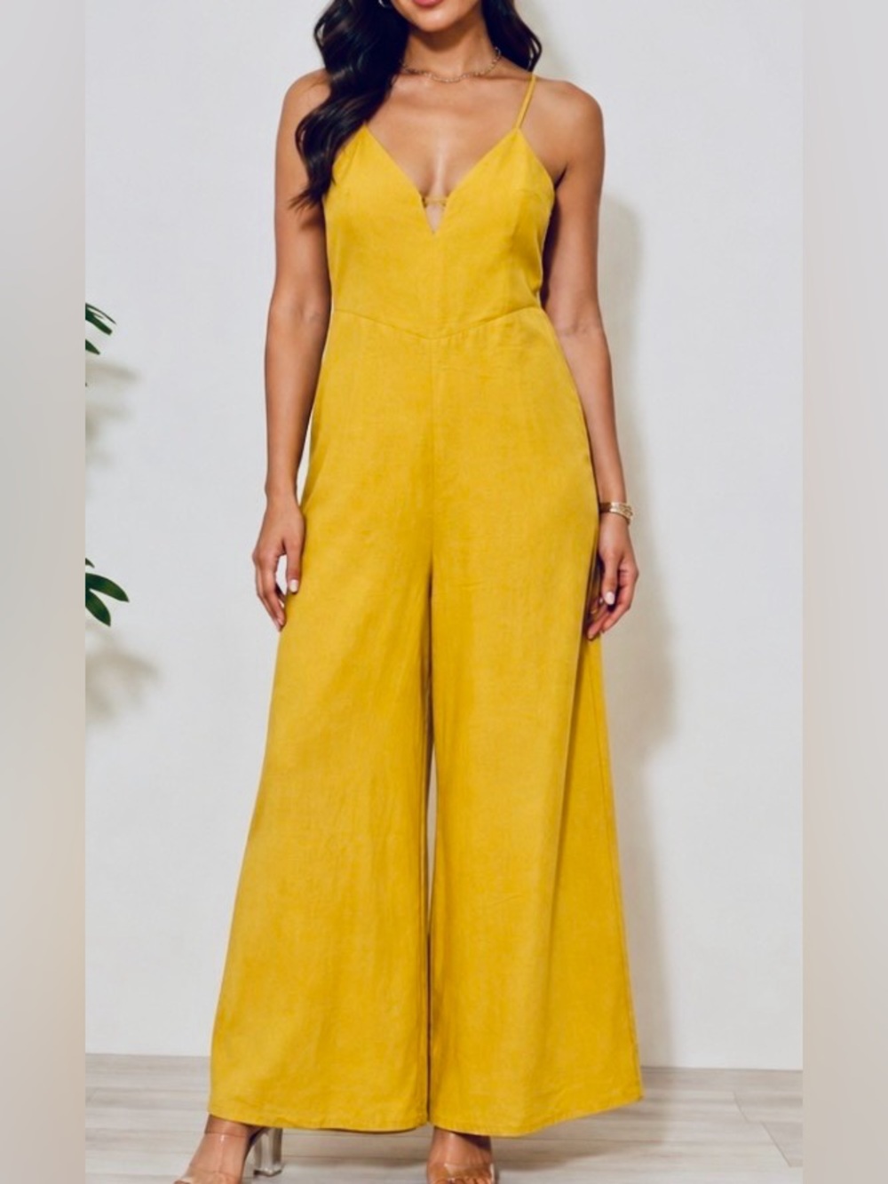 Women’s V-Neck Wide-Leg Jumpsuit. S New without tag.